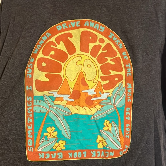 Lost Pizza Co. T-Shirt Pizza Island Dark Grey - Picture 3 of 6
